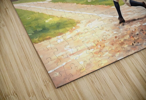 Babe Ruth at Bat Mixed Media Painting Row One Brand puzzle