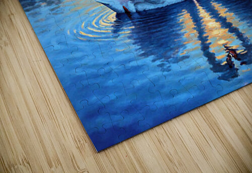 Romantic Swans at Sunset – Love on the Lake Sihemsoso puzzle