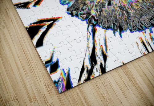 Monochrome Smeared Sunflower Head  Catriona Roberts Nature Photography and Designs puzzle