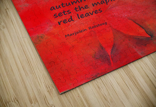 Maple on fire haiku Karen Kaspar puzzle