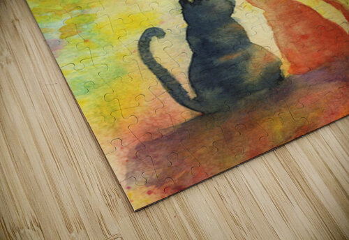 Two cats under a colorful sky Karen Kaspar puzzle