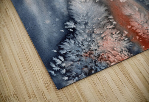 November walk watercolor painting  Karen Kaspar puzzle