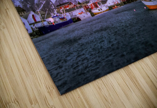 Snowy Hamnoy Norwegian Fishing Village Norma Brandsberg Photography puzzle