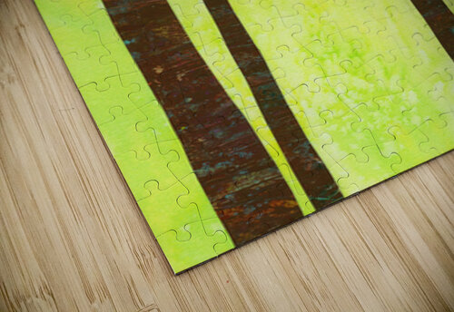 Birds in a spring forest paper collage Karen Kaspar puzzle