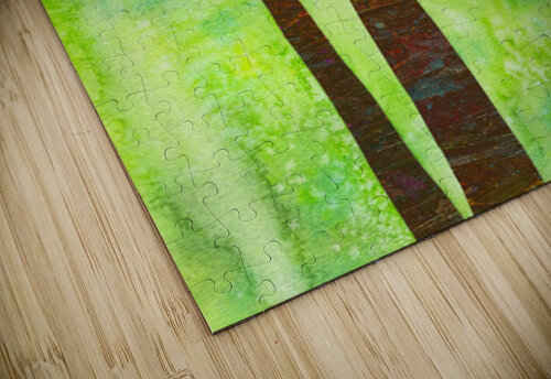 Birds in a summer forest paper collage Karen Kaspar puzzle