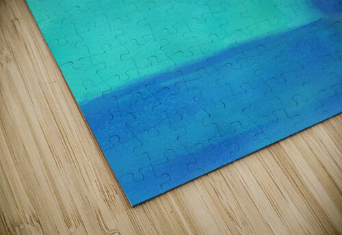 Summer blue 2 abstract acrylic painting Karen Kaspar puzzle