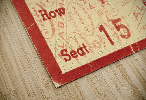 1936 Alabama Crimson Tide Football Ticket Remix Row One Brand puzzle