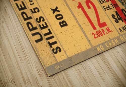 1947 LA Rams at Detroit Lions Ticket Art Row One Brand puzzle