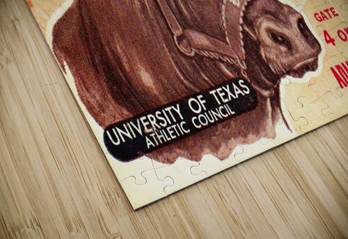 1968 Texas A&M vs. Texas Longhorns Football Ticket Art Row One Brand puzzle