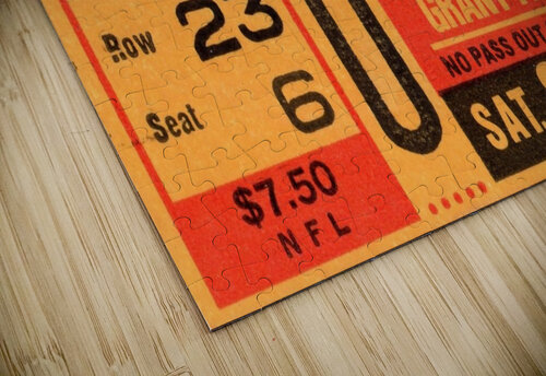 1972 Atlanta Falcons vs. New York Jets Ticket Art Row One Brand puzzle