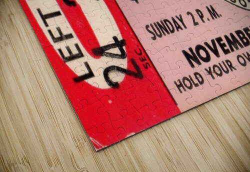 1962 Pittsburgh Steelers vs. Washington Redskins Row One Brand puzzle