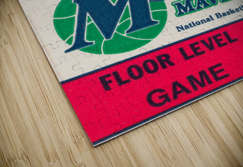 Dallas Mavericks Basketball Ticket Stub Wall Art Print_Sports Ticket Reproduction Row One Brand puzzle