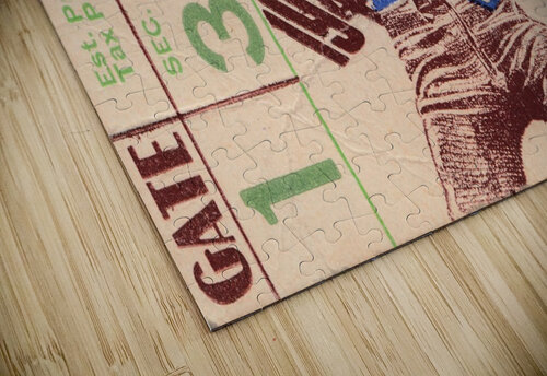 1941 Michigan vs. Minnesota Football Ticket Canvas Row One Brand puzzle