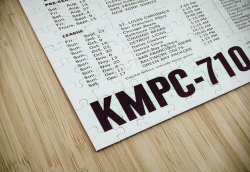 1960 vintage radio ads kmpc radio los angeles radio station follow the rams Row One Brand puzzle