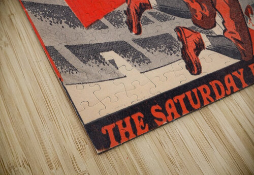1938 Saturday Evening Post Football Schedule Art Row One Brand puzzle