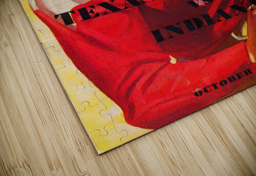 1941 texas christian indiana hoosiers college football program art vintage metal sign acrylic print Row One Brand puzzle