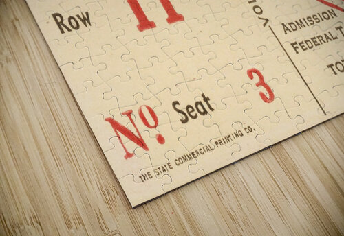 1949 south carolina gamecocks palmetto bowl ticket stub wall art metal sign wood prints Row One Brand puzzle