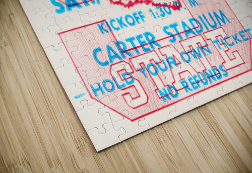 1972 nc state wolfpack football ticket art Row One Brand puzzle