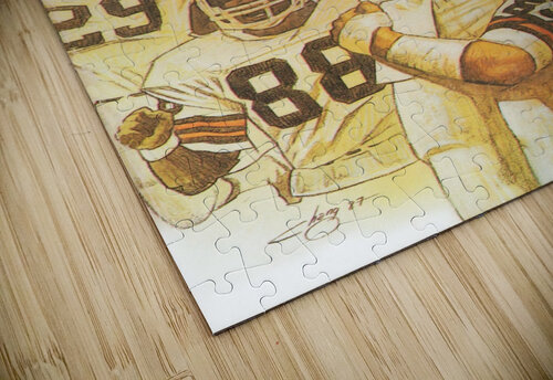 1987 Cleveland Browns Football Art  Row One Brand puzzle