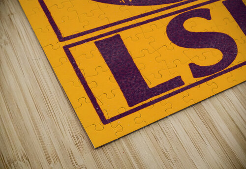 LSU Tigers Retro Eighties Art Print  Row One Brand puzzle