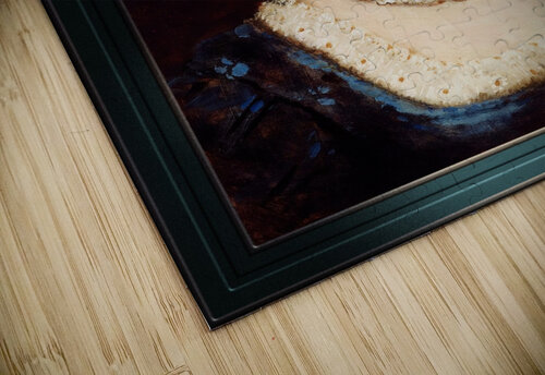 Bildnis einer Dame in blauem Kleid mit Hut by Anton Ebert Old Masters Classical Fine Art Reproduction xzendor7 puzzle