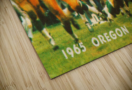 1965 oregon duck football art Row One Brand puzzle