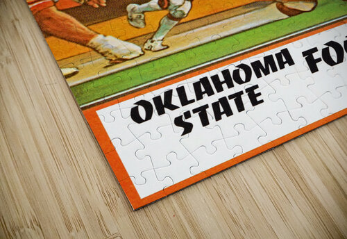 1982 Oklahoma State Football Jimmy Johnson Poster Row One Brand puzzle
