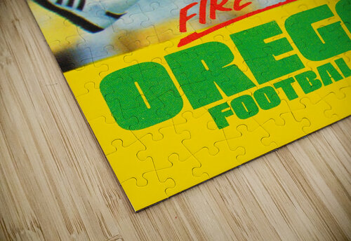 1980 oregon ducks football fire up poster Row One Brand puzzle