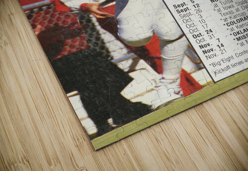 1987 oklahoma sooners football schedule poster Row One Brand puzzle