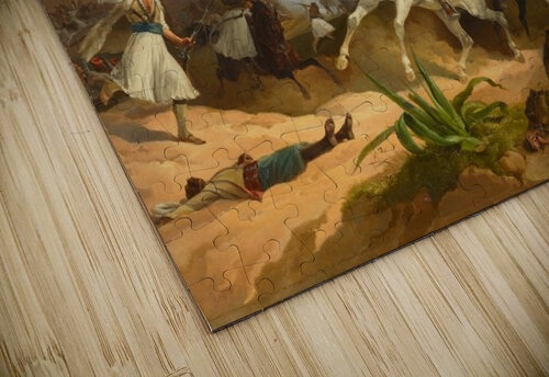 Palikaren-Kampf. Szene aus dem Griechischen Befreiungskrieg Georg Perlberg puzzle