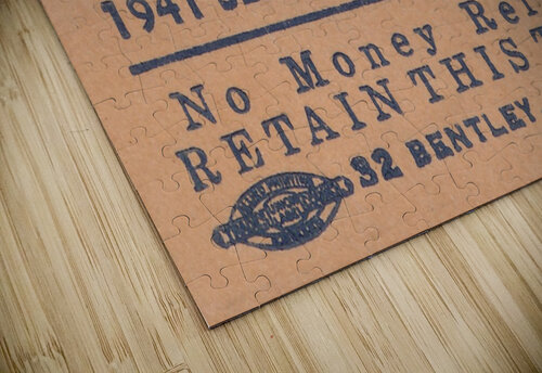 1941 NFL Champions Chicago Bears Ticket Stub Art Row One Brand puzzle