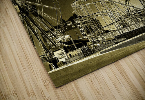 Deserted Ocean City Amusement Pier Painted Gold Bill Swartwout Photography puzzle