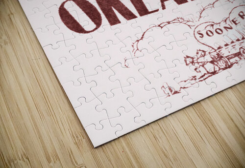 1952 Oklahoma Sooners Vintage Football Art Row One Brand puzzle