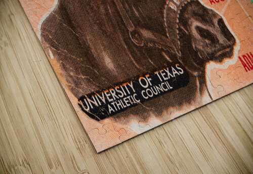 1965 Texas vs. Baylor Football Ticket Canvas Row One Brand puzzle