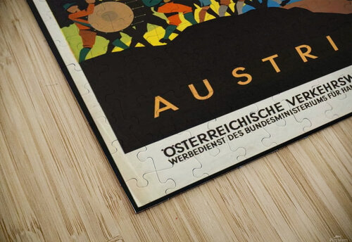 Austria Travel Vintage Poster VINTAGE POSTER puzzle