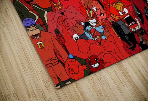 Rassemblement de Personnages  Rouge Kaktus Art puzzle