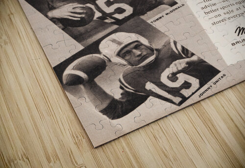 1963 MacGregor Johhny Unitas Football Ad Poster Row One Brand puzzle