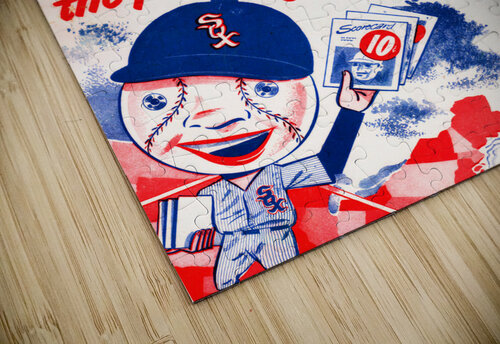 1952 Chicago White Sox Scorecard Canvas Row One Brand puzzle