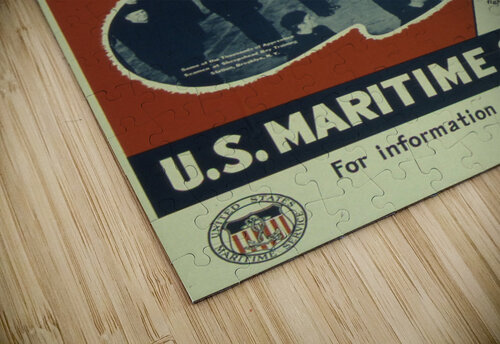 Join the Fighting Men of The US Merchant Marine VINTAGE POSTER puzzle
