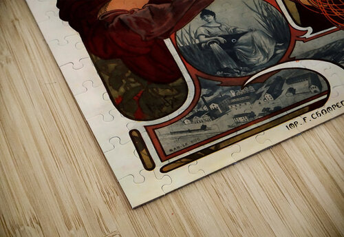 Bieres de la Meuse by Alphonse Mucha VINTAGE POSTER puzzle