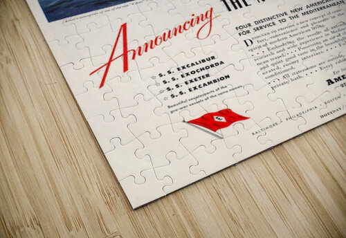 Cunard Line VINTAGE POSTER puzzle