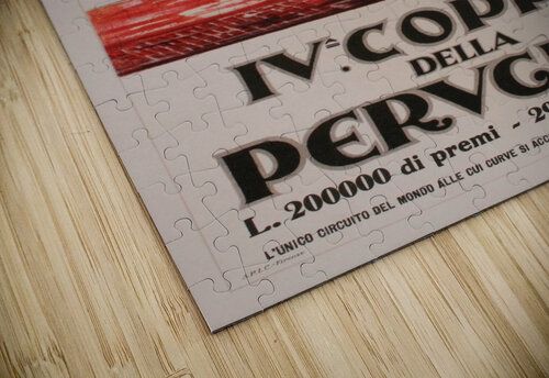 Italian Art Deco Period Race Car Poster by Federico Seneca 1927 VINTAGE POSTER puzzle