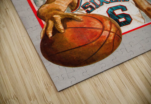 1979 Julius Erving Sixers Basketball Art Row One Brand puzzle