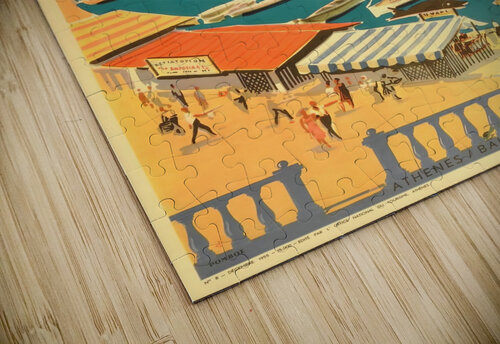 Greece original vintage travel poster VINTAGE POSTER puzzle