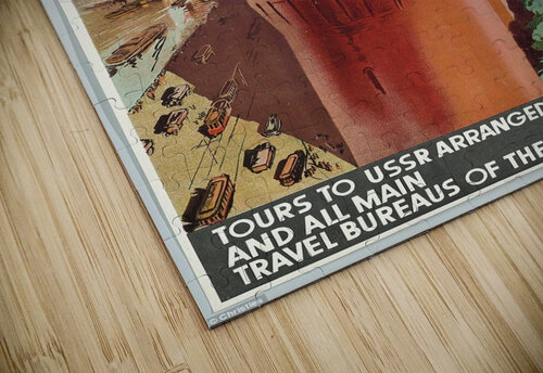 Moscow Vintage Travel Poster VINTAGE POSTER puzzle