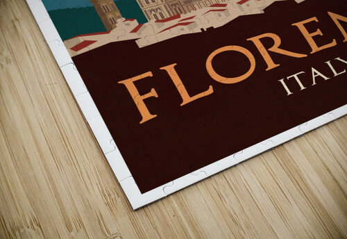 Vintage Florence travel poster VINTAGE POSTER puzzle