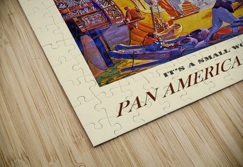 Transpacific flight Pan American Airways VINTAGE POSTER puzzle