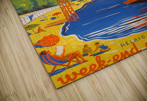 Vintage French Travel Poster for Nantua VINTAGE POSTER puzzle