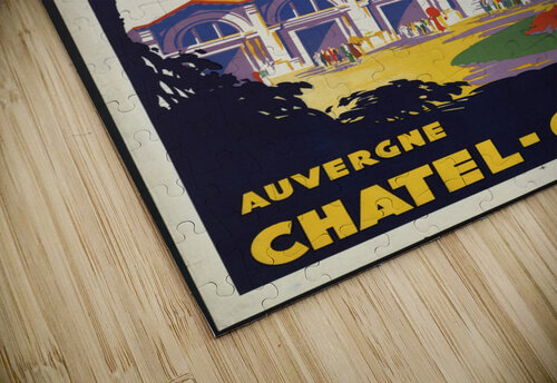 Auvergne Chatel Guyon Vintage French travel poster VINTAGE POSTER puzzle
