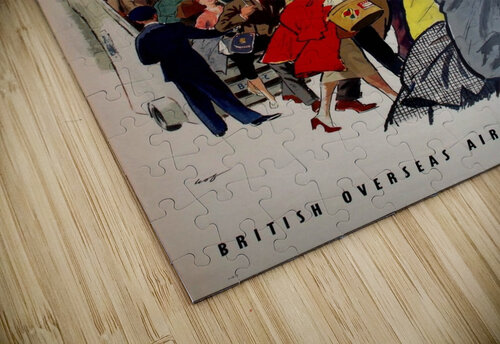 BOAC Monarch Stratocruiser New York - London Original Travel Advertising Poster VINTAGE POSTER puzzle